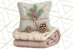 Hygge Winter Home Clipart PNG Neutral Cozy Decor Product Image 4