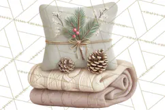 Hygge Winter Home Clipart PNG Neutral Cozy Decor Product Image 4