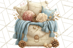 Hygge Winter Home Clipart PNG Neutral Cozy Decor Product Image 5