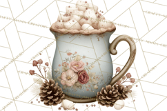 Hygge Winter Home Clipart PNG Neutral Cozy Decor Product Image 4