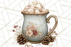 Hygge Winter Home Clipart PNG Neutral Cozy Decor Product Image 4