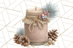 Hygge Winter Home Clipart PNG Neutral Cozy Decor Product Image 5