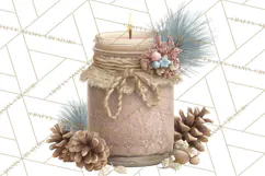 Hygge Winter Home Clipart PNG Neutral Cozy Decor Product Image 5