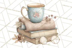 Hygge Winter Home Clipart PNG Neutral Cozy Decor Product Image 3