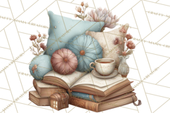 Hygge Winter Home Clipart PNG Neutral Cozy Decor Product Image 4