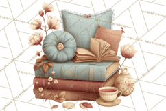 Hygge Winter Home Clipart PNG Neutral Cozy Decor Product Image 5