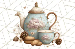 Hygge Winter Home Clipart PNG Neutral Cozy Decor Product Image 3