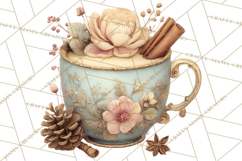 Hygge Winter Home Clipart PNG Neutral Cozy Decor Product Image 2