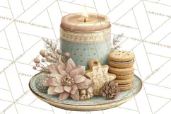 Hygge Winter Home Clipart PNG Neutral Cozy Decor Product Image 4