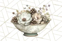 Hygge Winter Home Clipart PNG Neutral Cozy Decor Product Image 4