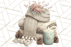 Hygge Winter Home Clipart PNG Neutral Cozy Decor Product Image 3