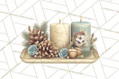 Hygge Winter Home Clipart PNG Neutral Cozy Decor Product Image 2