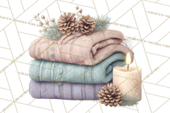 Hygge Winter Home Clipart PNG Neutral Cozy Decor Product Image 4