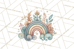 Sketchy Rainbow Doodle Clipart PNG, Whimsical Colorful Arch Product Image 5