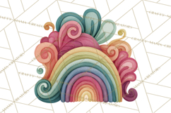 Sketchy Rainbow Doodle Clipart PNG, Whimsical Colorful Arch Product Image 4