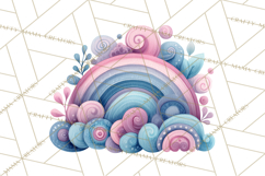 Sketchy Rainbow Doodle Clipart PNG, Whimsical Colorful Arch Product Image 2