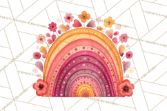 Sketchy Rainbow Doodle Clipart PNG, Whimsical Colorful Arch Product Image 2