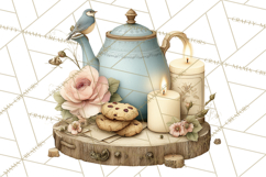 Hygge Winter Home Clipart PNG Neutral Cozy Decor Product Image 2