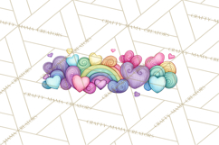 Sketchy Rainbow Doodle Clipart PNG, Whimsical Colorful Arch Product Image 4