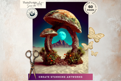 Psychedelic Fantasy Mushroom Clipart PNG For RPG Crafts Product Image 13