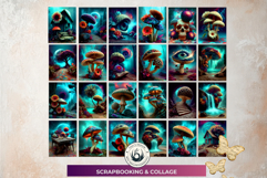 Psychedelic Fantasy Mushroom Clipart PNG For RPG Crafts Product Image 6