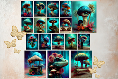 Psychedelic Fantasy Mushroom Clipart PNG For RPG Crafts Product Image 7
