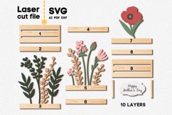 Mother's Day Flower box SVG laser cut files for Glowforge Product Image 3