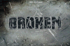 Broken Glass Text Effect Typography Design Product Image 1