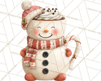 Christmas Hot Cocoa Mug Clipart PNG, Holiday Cup Art Product Image 5