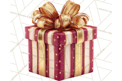 Christmas Gifts Clipart PNG, Realistic Holiday Presents Product Image 4
