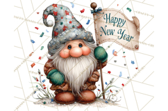 Winter Metallic New Year Gnomes PNG Clipart Product Image 2