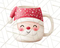 Christmas Hot Cocoa Mug Clipart PNG, Holiday Cup Art Product Image 2