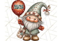 Winter Metallic New Year Gnomes PNG Clipart Product Image 4