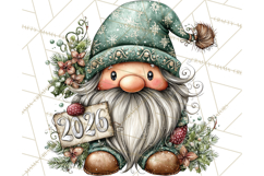 Winter Metallic New Year Gnomes PNG Clipart Product Image 2