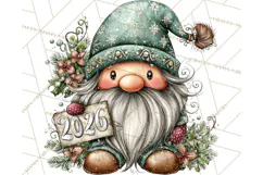 Winter Metallic New Year Gnomes PNG Clipart Product Image 2