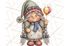 Winter Metallic New Year Gnomes PNG Clipart Product Image 3