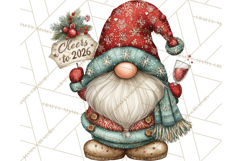 Winter Metallic New Year Gnomes PNG Clipart Product Image 2