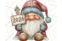 Winter Metallic New Year Gnomes PNG Clipart Product Image 3