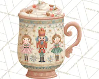 Christmas Hot Cocoa Mug Clipart PNG, Holiday Cup Art Product Image 3