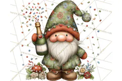 Winter Metallic New Year Gnomes PNG Clipart Product Image 5