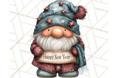 Winter Metallic New Year Gnomes PNG Clipart Product Image 4