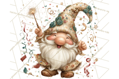 Winter Metallic New Year Gnomes PNG Clipart Product Image 2