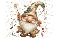 Winter Metallic New Year Gnomes PNG Clipart Product Image 2