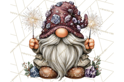 Winter Metallic New Year Gnomes PNG Clipart Product Image 2