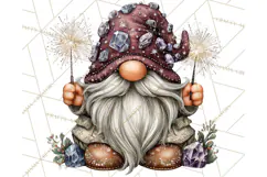 Winter Metallic New Year Gnomes PNG Clipart Product Image 2