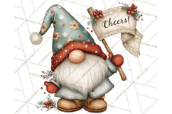 Winter Metallic New Year Gnomes PNG Clipart Product Image 3