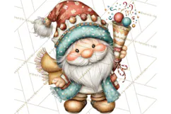Winter Metallic New Year Gnomes PNG Clipart Product Image 2