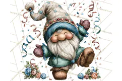 Winter Metallic New Year Gnomes PNG Clipart Product Image 3