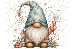 Winter Metallic New Year Gnomes PNG Clipart Product Image 2