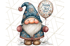 Winter Metallic New Year Gnomes PNG Clipart Product Image 2